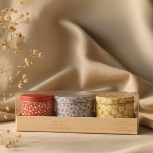 Lifescapes Scented Printed Tin Candle - Radiant/Watermelon/Lavender, 140g | 16 Hours Approximate Burn Time | Compact & Stylish for Home Decor and Relaxation